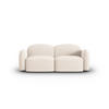 SOFA Blair aus Chenille-Stoff beige clair melange 2 Sitzplätze - Beige, Textil (87/80/194cm) - Micadoni