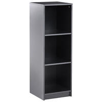BÜCHERREGAL mit 3 Ebenen 117 cm Schwarz Zehna - Schwarz, Holzwerkstoff (40/117/40cm) - Beliani