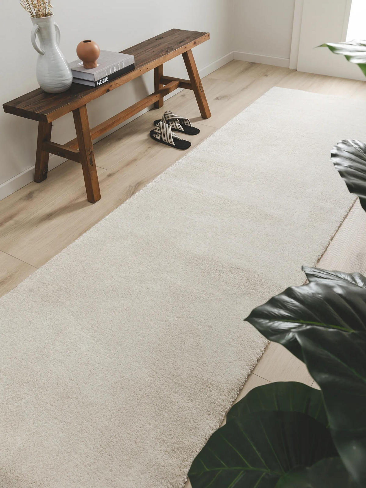 LÄUFER Tacoma Cream 80x300 cm - Creme, Kunststoff/Textil (80/300cm) - benuta Nest