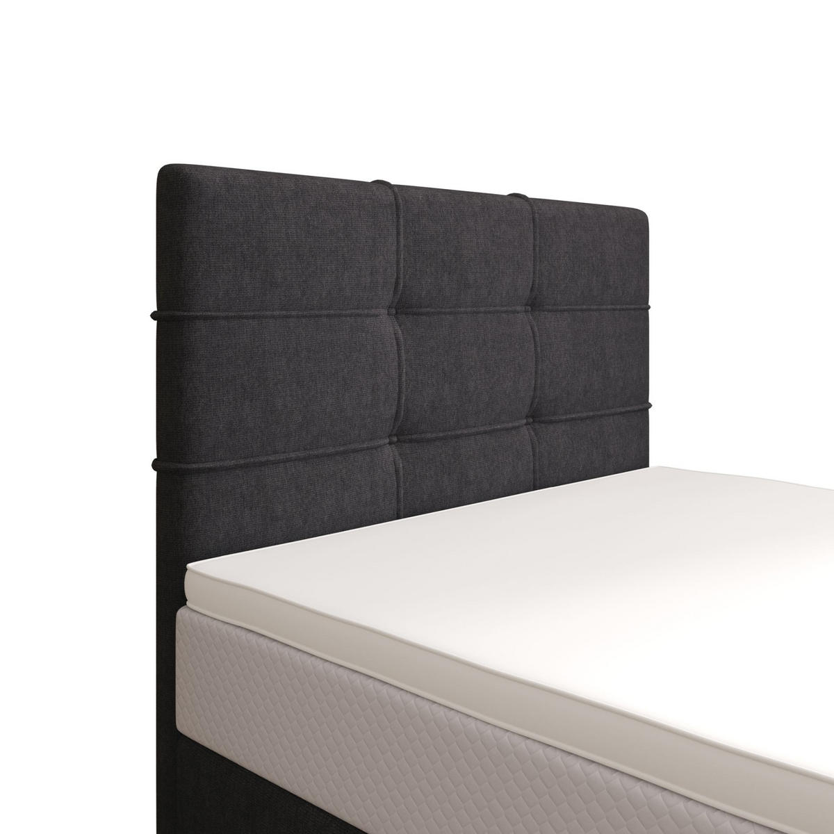 BOXBETT DUO 2 100x200 Cosmic 97, mit Matratze H3, Bonell und Topper, Grau - Grau, Holz/Kunststoff (100/200cm) - Bedante