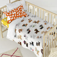 BETTBEZUG set 2 teiliges Dogs 115x145 cm (Kinderbett) - Multicolor, Textil (115/145cm) - Happy Friday