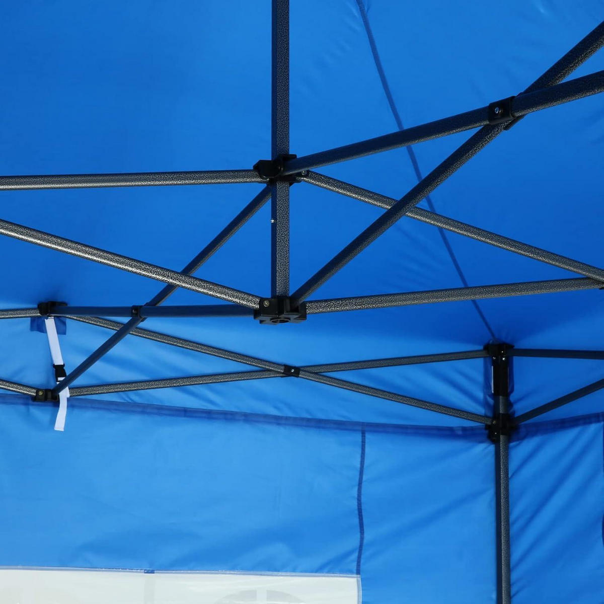 FALTPAVILLON 3x3m Schwarz mit 4 Seitenwänden - Schwarz, Textil (300/328/300cm)