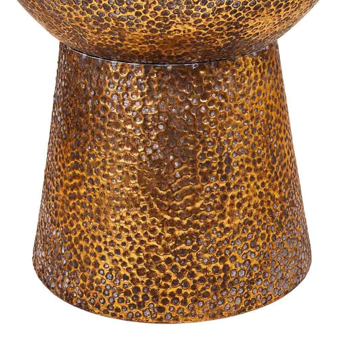 HOCKER aus Metall, golden, 35x44cm - Goldfarben, Metall (35/44/35cm) - Wanderlust