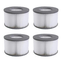 FILTERKARTUSCHE 4er Set für Whirlpool und Spa - Grau, Kunststoff (11/8/11cm)