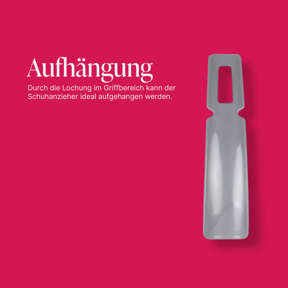 SCHUHLÖFFEL Kunststoff Grau 16,5 cm - Grau, Kunststoff (4/1/16.5cm) - ProHome