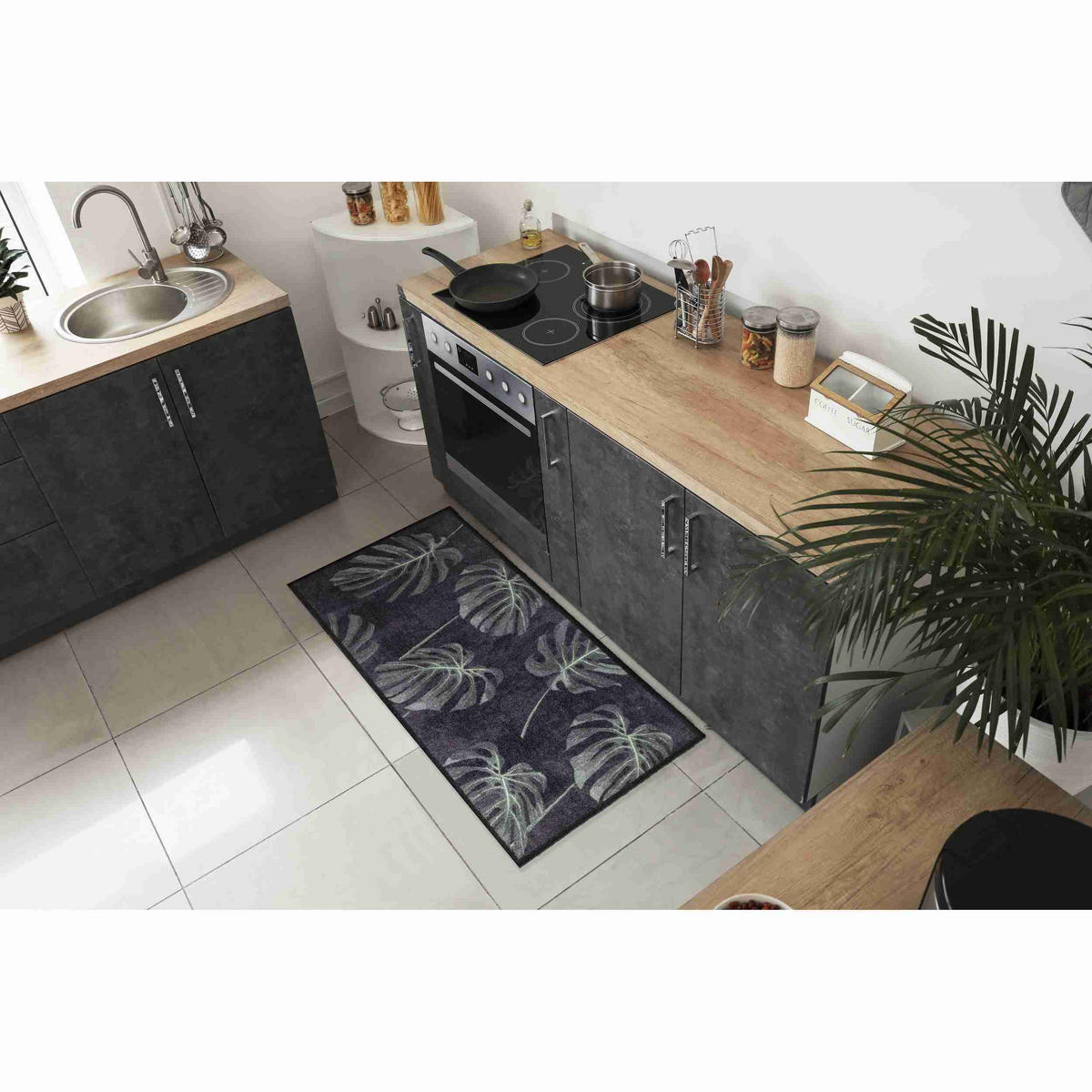 FUSSMATTE INNEN FELICIDO ANTHRAZIT - Anthrazit, Textil (50/130cm) - Astra