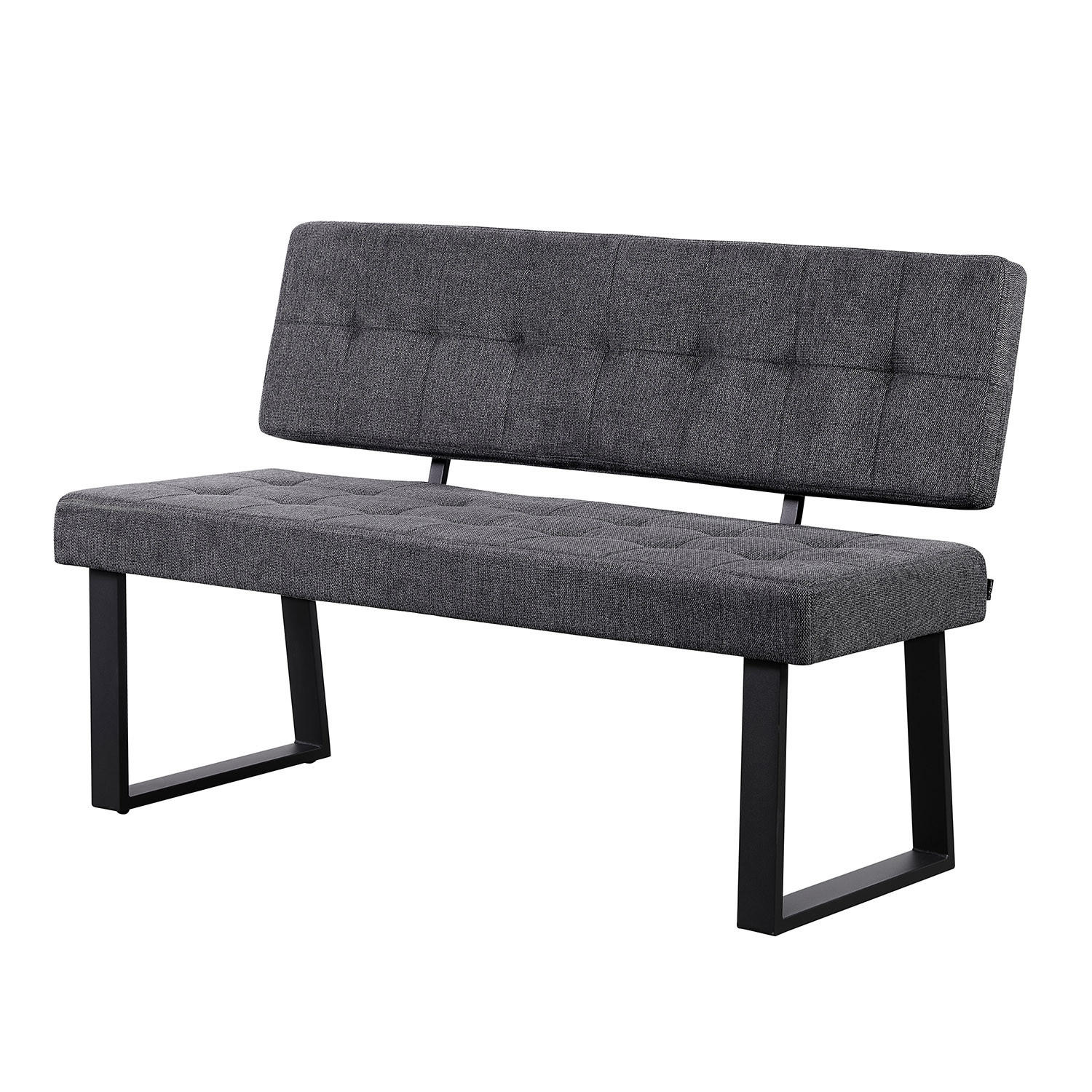 SITZBANK SIGFRID - Anthrazit, Textil/Metall (140/48/56cm) - B&D Home
