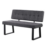 SITZBANK SIGFRID - Anthrazit, Textil/Metall (140/48/56cm) - B&D Home