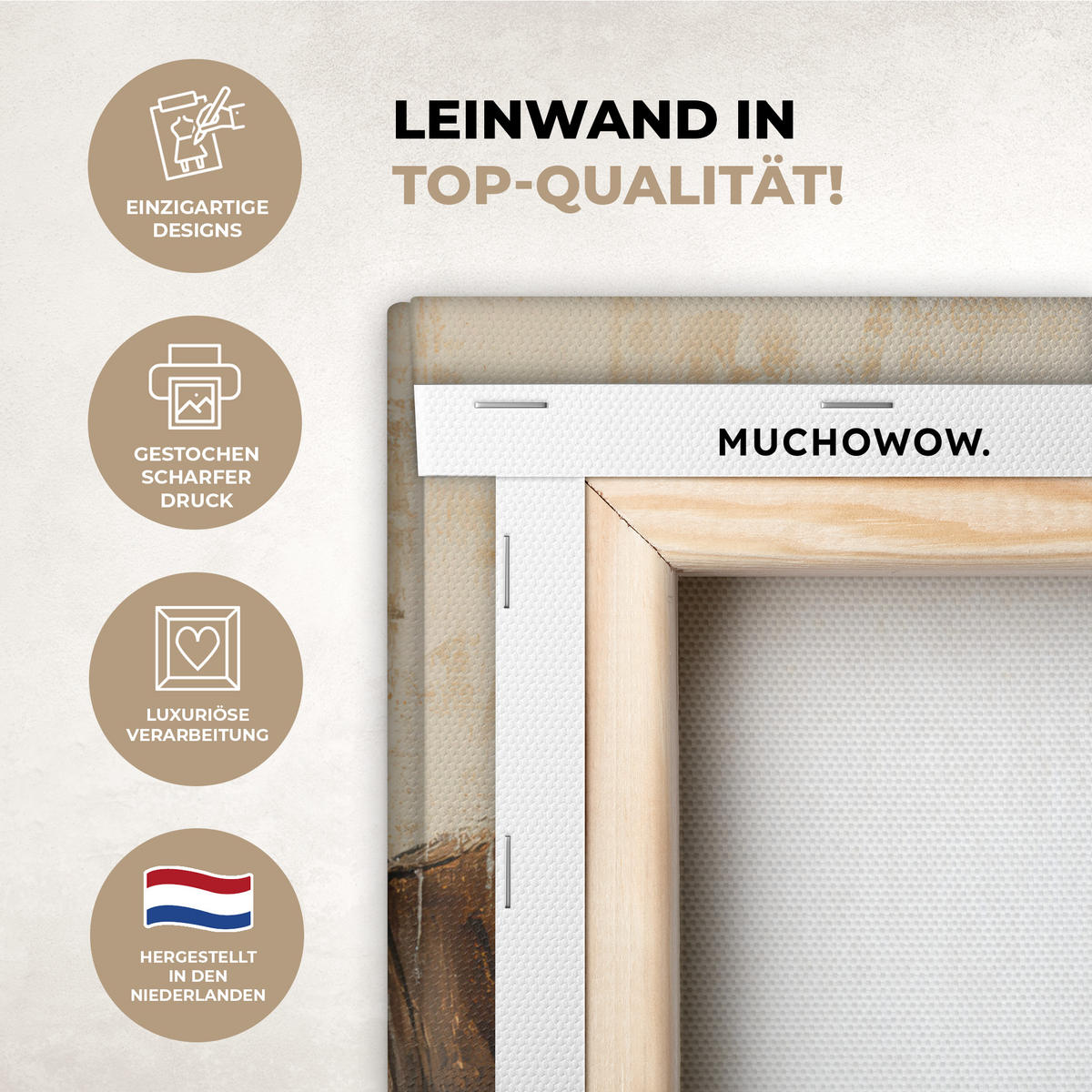 LEINWANDBILD Weihnachten - Weihnachtsmann - Winter - Open Fireside 20x20 cm - Dunkelrot, Textil (20/20cm) - MuchoWow