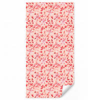 TAPETE - Botanisch - Blumen - Rot - 160x300 cm - Koralle, Papier (160/300cm) - OnlyWow