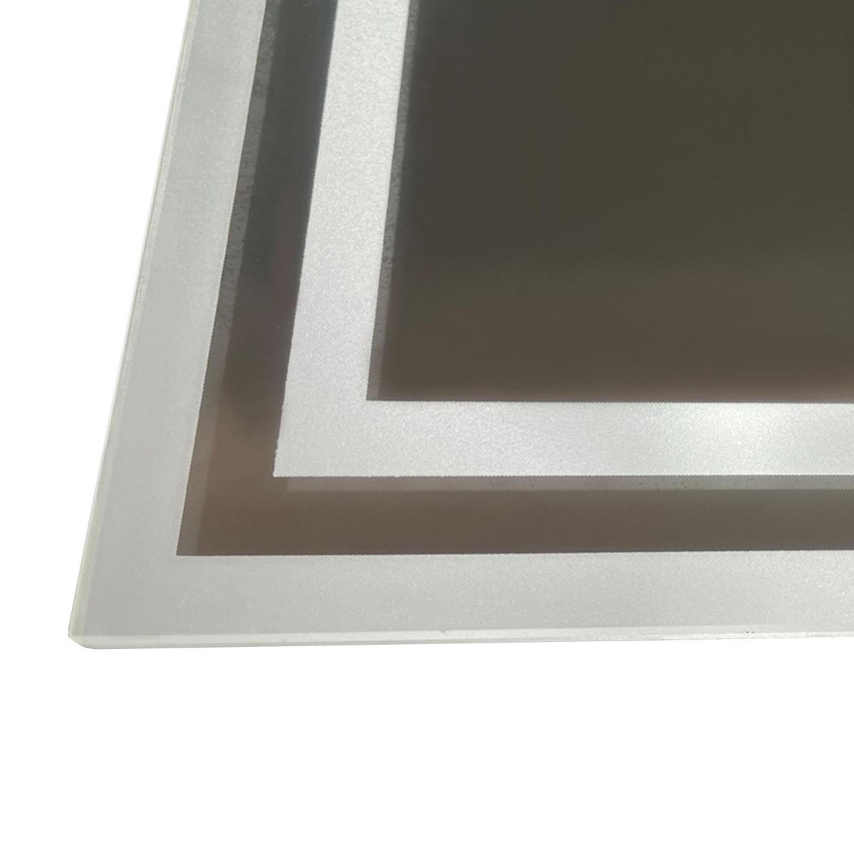 BADEZIMMERSPIEGEL DE-15137 horizontal oder vertikal montierbar Silber - Transparent, Metall (60/4/100cm) - ComfortXL