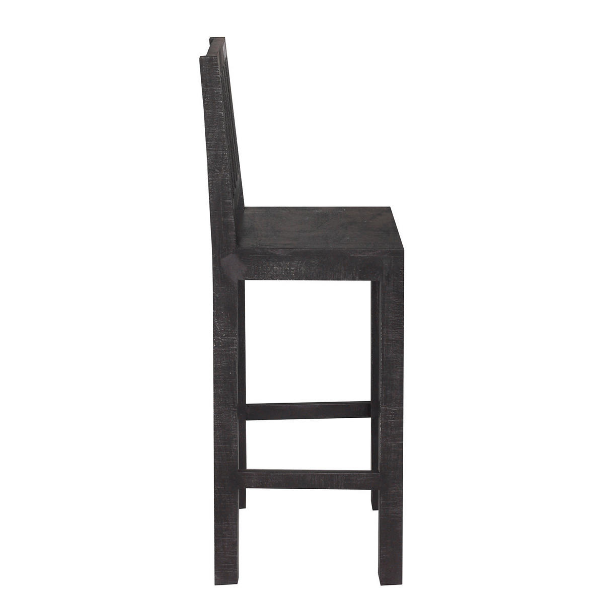 BARSTUHL - Mangoholz Schwarz - Mango massiv - Schwarz, Holz (45/120/45cm) - home24
