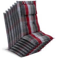 HOCHLEHNER Highlux HL 120x52x7cm Grau-Rot-Hellblau-Kariert (7tlg) - Hellblau, Textil (52/120cm) - Beautissu 