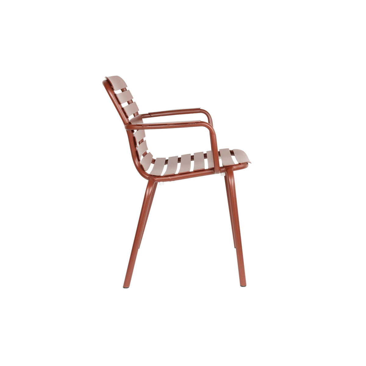 GARTENSTUHL Vondel Armlehne Rot - 2 er Set - Rot, Metall (64.7/81.6/59.3cm) - Zuiver
