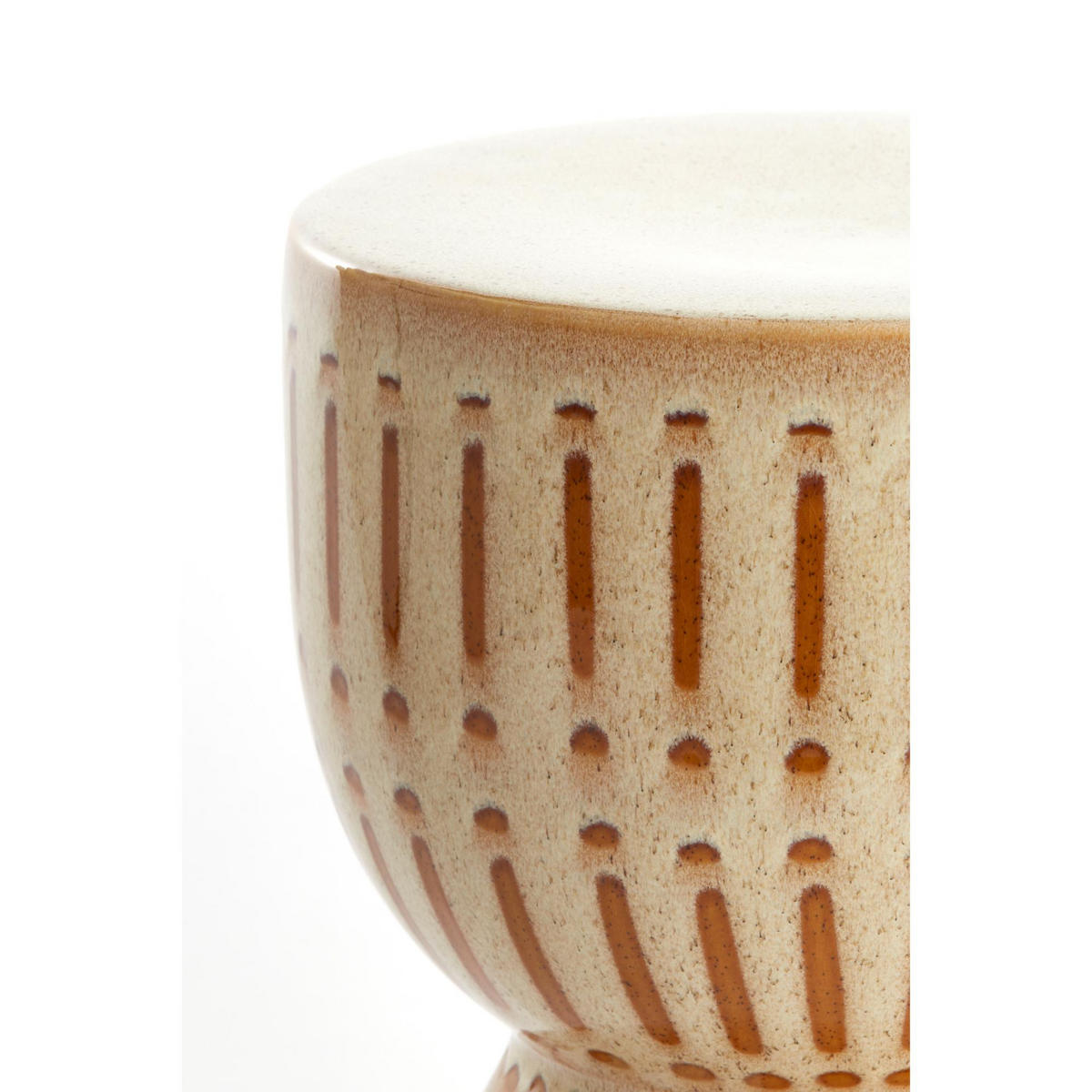 BEISTELLTISCH Finca Weiß 28.5/28.5/42 cm - Weiß, Keramik (28.5/28.5/42cm) - Light & Living