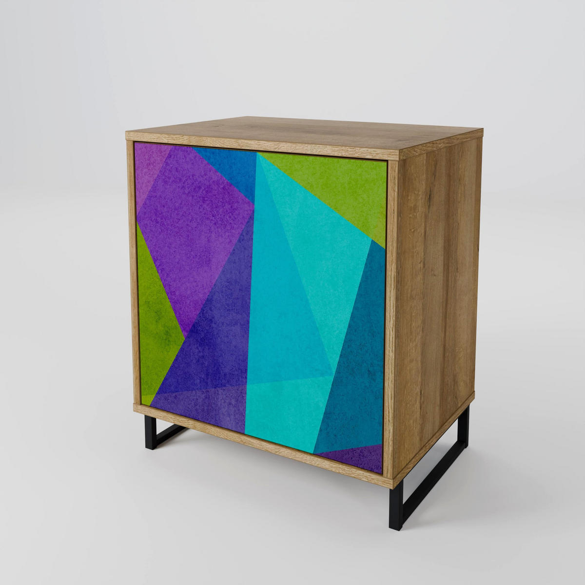 SIDEBOARD COLD SHOWCASE, Eichefarben, 57,5x42x57,5 cm, Ohne Füße - Eichefarben/Multicolor, Holzwerkstoff (57.5/57.5/42cm) - SpaceRebels
