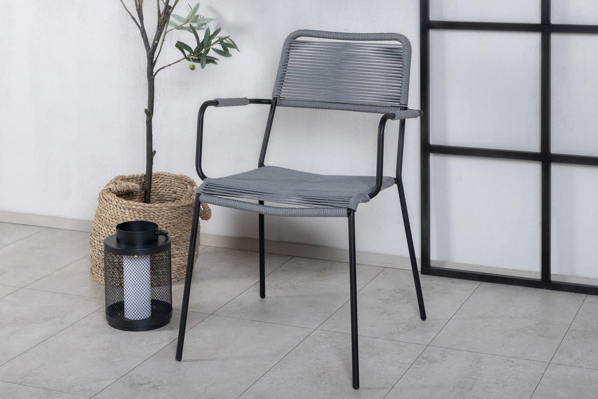 GARTENSTUHL 2er Set Grau - Grau, Holzwerkstoff (55/85/66cm) - ebuy24