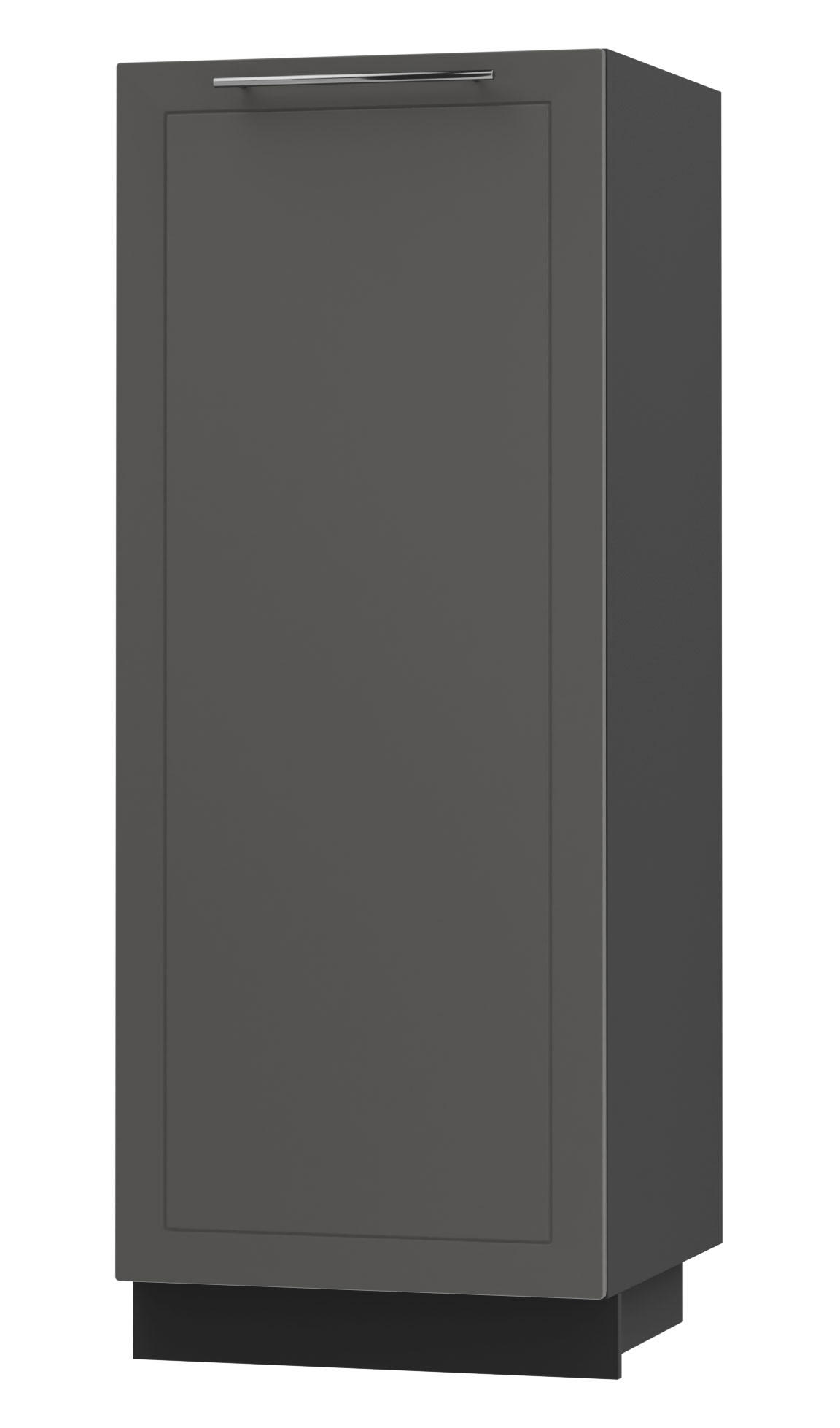 GESCHIRRSCHRANK Kvantum D5D/60/154 Graphit Matt / Schwarz Matt 60 / 59 / 154cm - Schwarz/Graphitfarben, Holz/Holzwerkstoff (60/154/59cm) - Feldmann-Wohnen