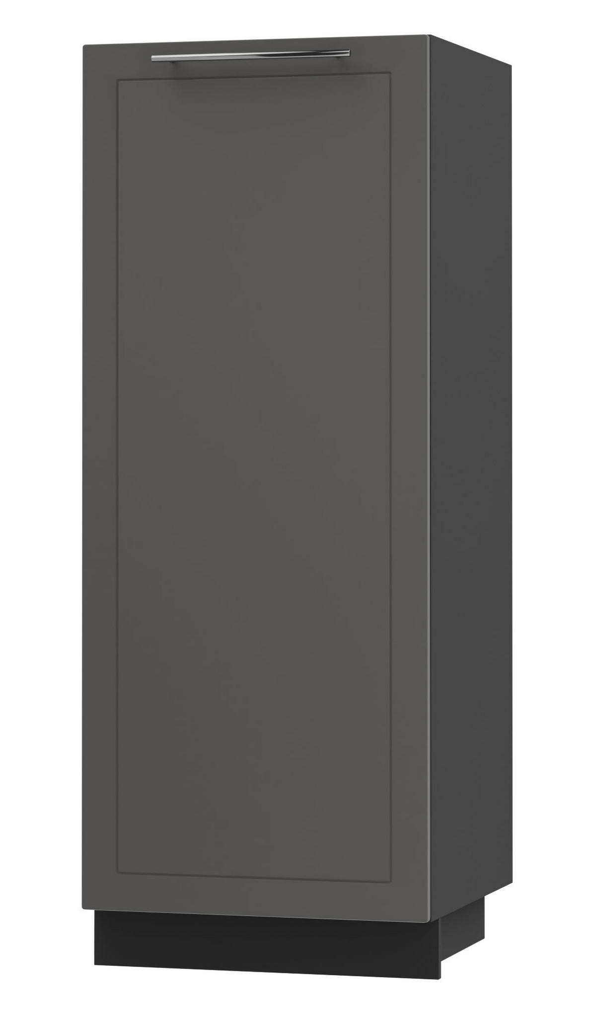 GESCHIRRSCHRANK Kvantum D5D/60/154 Graphit Matt / Schwarz Matt 60 / 59 / 154cm - Schwarz/Graphitfarben, Holz/Holzwerkstoff (60/154/59cm) - Feldmann-Wohnen