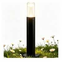 WEGELEUCHTE LED Außen Frelis 11.8/6.5/40 cm - Schwarz, Glas/Metall (11.8/6.5/40cm) - ZMH