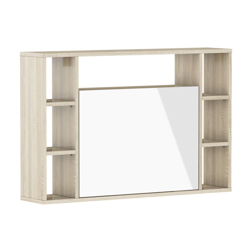 SCHREIBTISCH Sonoma Eiche, Weiß Hochglanz 94/62/62 - Weiß Hochglanz/Sonoma Eiche, Holzwerkstoff (62/94/62cm) - RAUMHIRSCH FURNITURE