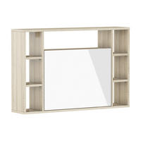 SCHREIBTISCH Sonoma Eiche, Weiß Hochglanz 94/62/62 - Weiß Hochglanz/Sonoma Eiche, Holzwerkstoff (62/94/62cm) - RAUMHIRSCH FURNITURE