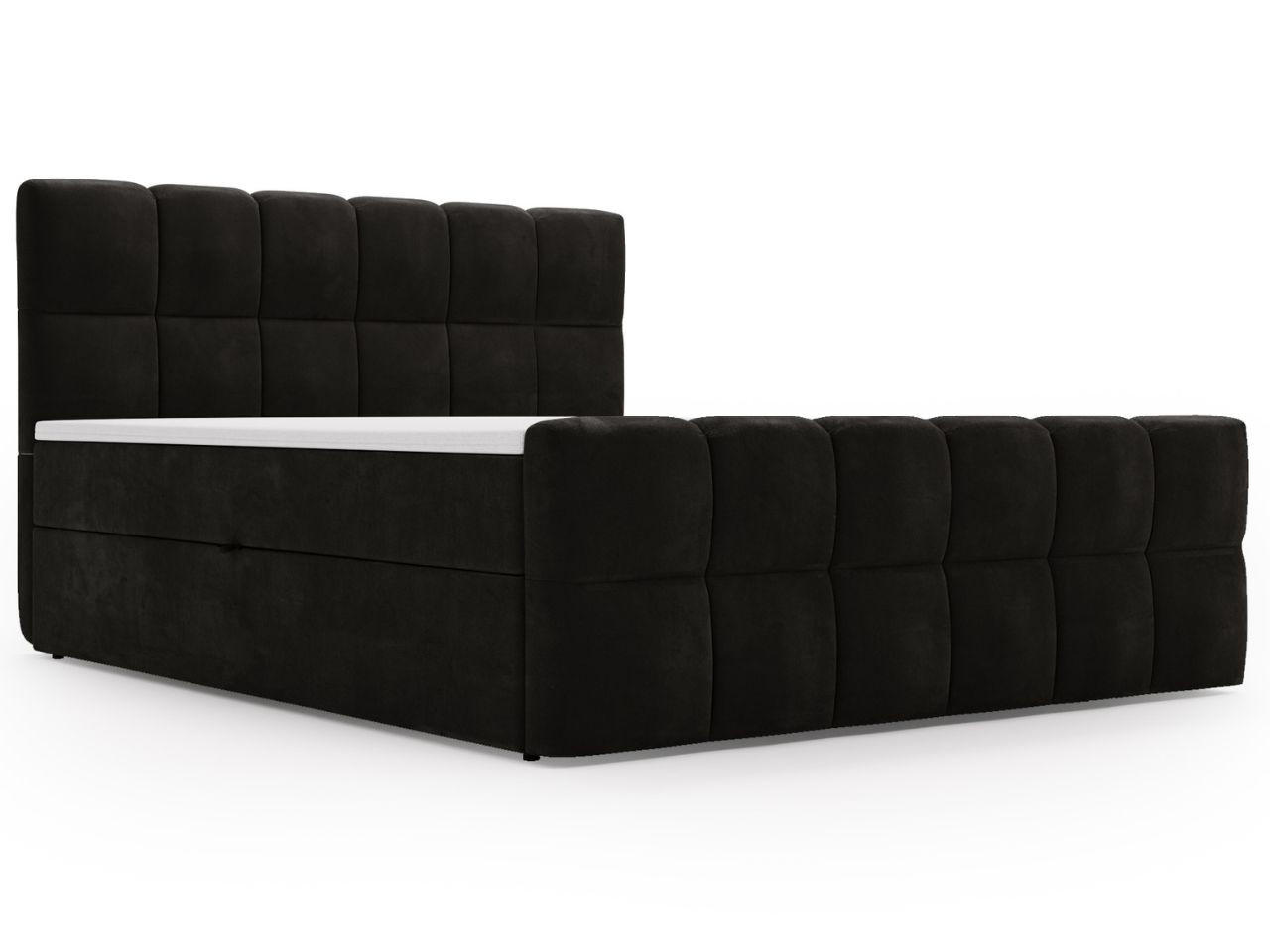 BOXBETT Alicante 140x200 Schwarz - Schwarz, Holz/Textil (140/200cm) - Graingold