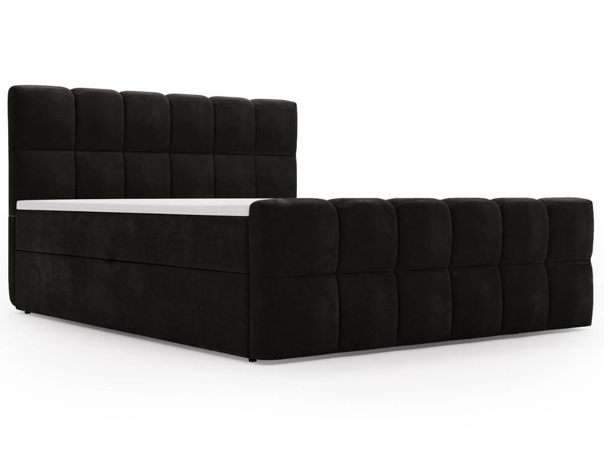 BOXBETT Alicante 140x200 Schwarz - Schwarz, Holz/Textil (140/200cm) - Graingold