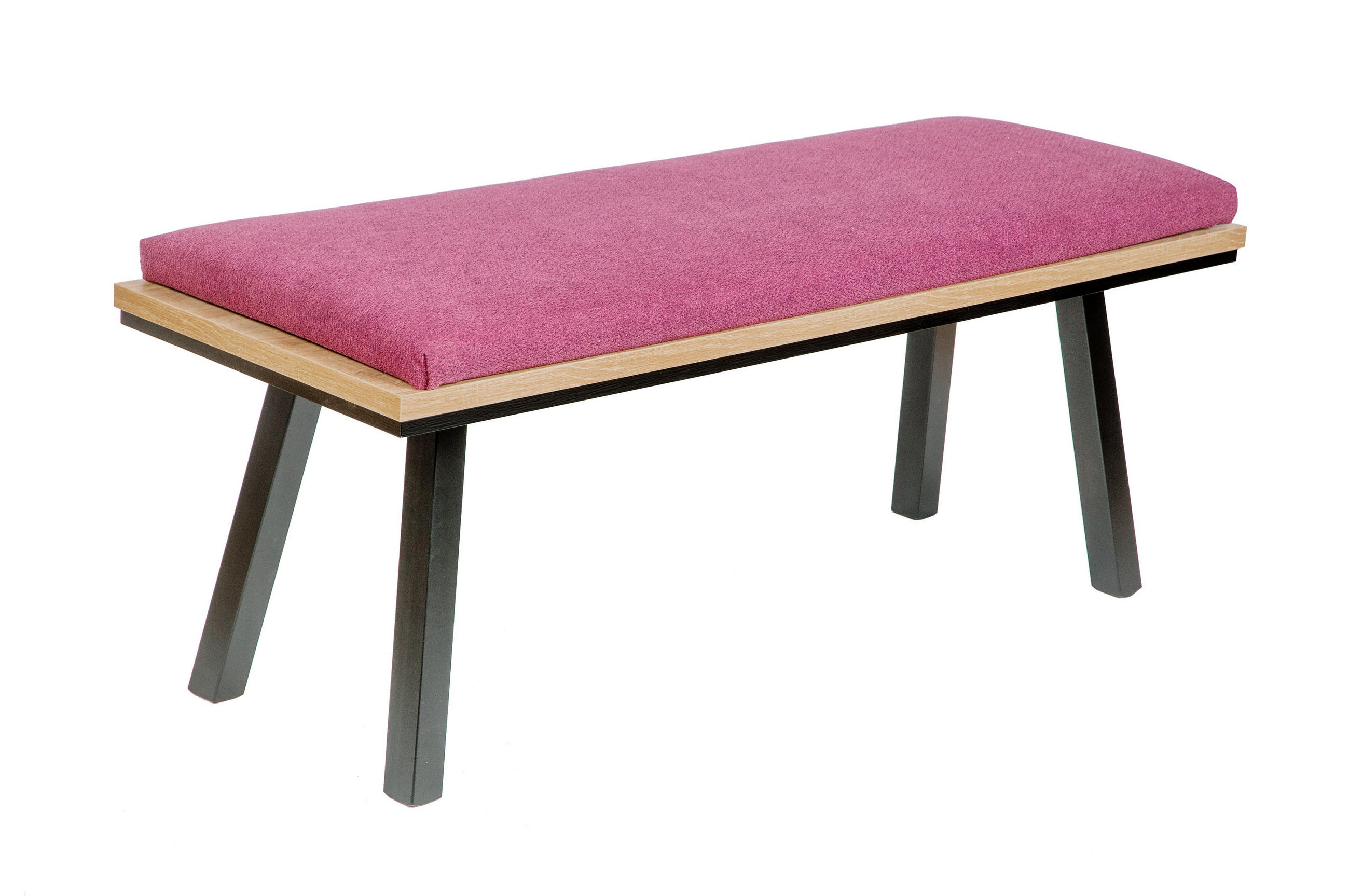GARDEROBENBANK Die Elegante - Bordeaux/Violett, Holz/Textil (45/49/125cm) - Kundler Home