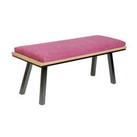 GARDEROBENBANK Die Elegante - Bordeaux/Violett, Holz/Textil (45/49/125cm) - Kundler Home