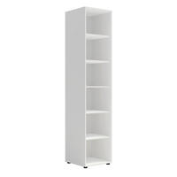 REGAL Maxivo Weiß, Bücherregal - Schwarz/Weiß, Holzwerkstoff (45/206/45cm) - Bettso