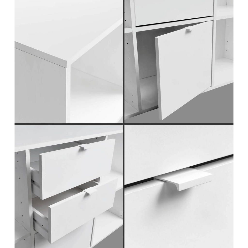 Thumbnail - Mokebo Eckschreibtisch, Weiß, Holzwerkstoff, 145x77x65 cm, Arbeitszimmer, Schreibtische, Eckschreibtische