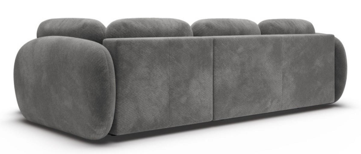 ECKSOFA Dunkelgrau OLIVIO II Ausziehbar Rechts - Dunkelgrau/Grau, Textil (190/289cm) - Sepro Meble