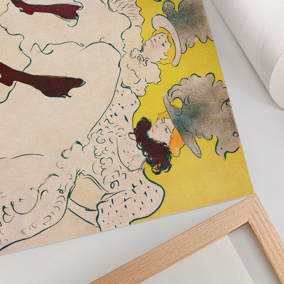 POSTER - 29x21 cm (A4) - Henri de Toulouse-Lautrec - Mademoiselles Truppe - Gelb, Textil (29.7/21/0.1cm) - TULUP