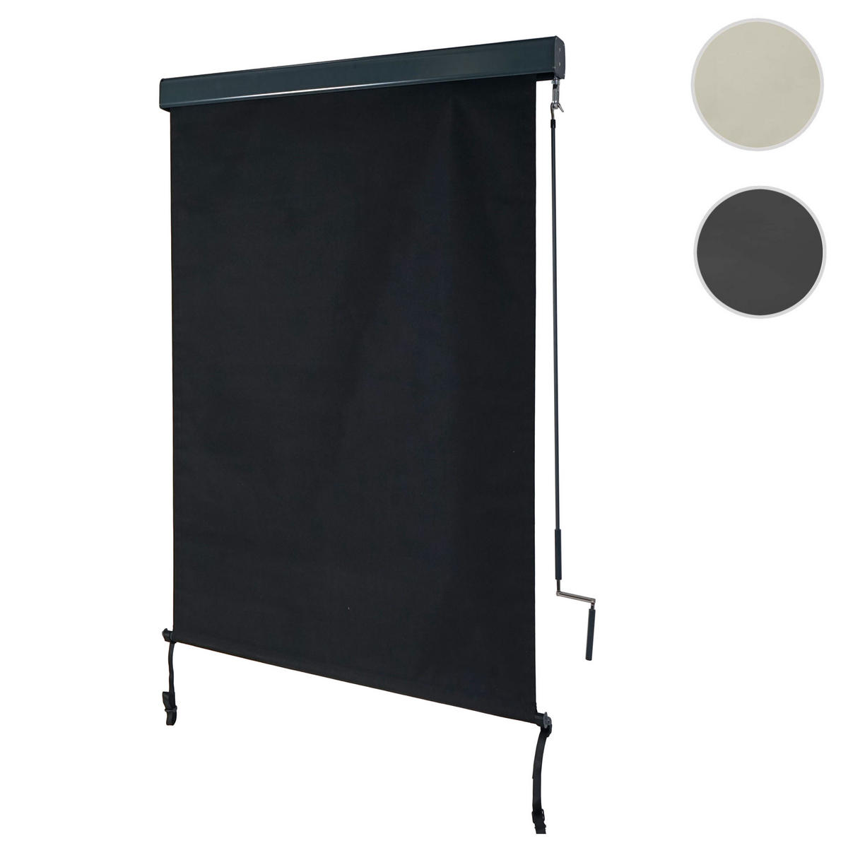 VERTIKALMARKISE Schwarz - Schwarz, Textil (100/250/8cm) - MCW