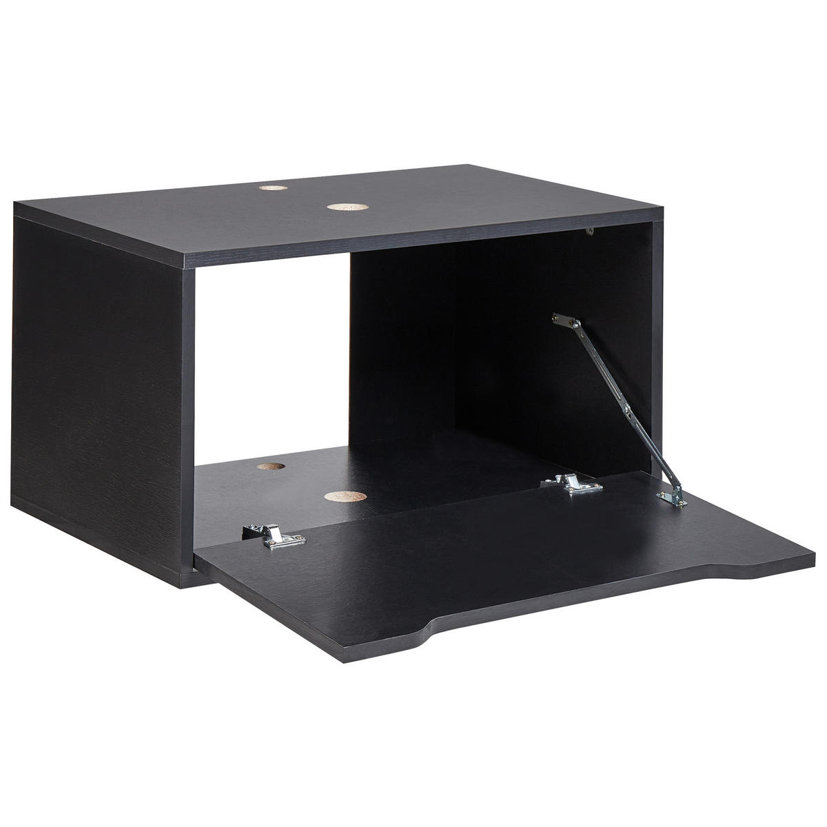 WASCHBECKENUNTERSCHRANK wandmontiertk 60 cm Schwarz Petrolina - Schwarz, Holzwerkstoff (60/33/39cm) - Beliani