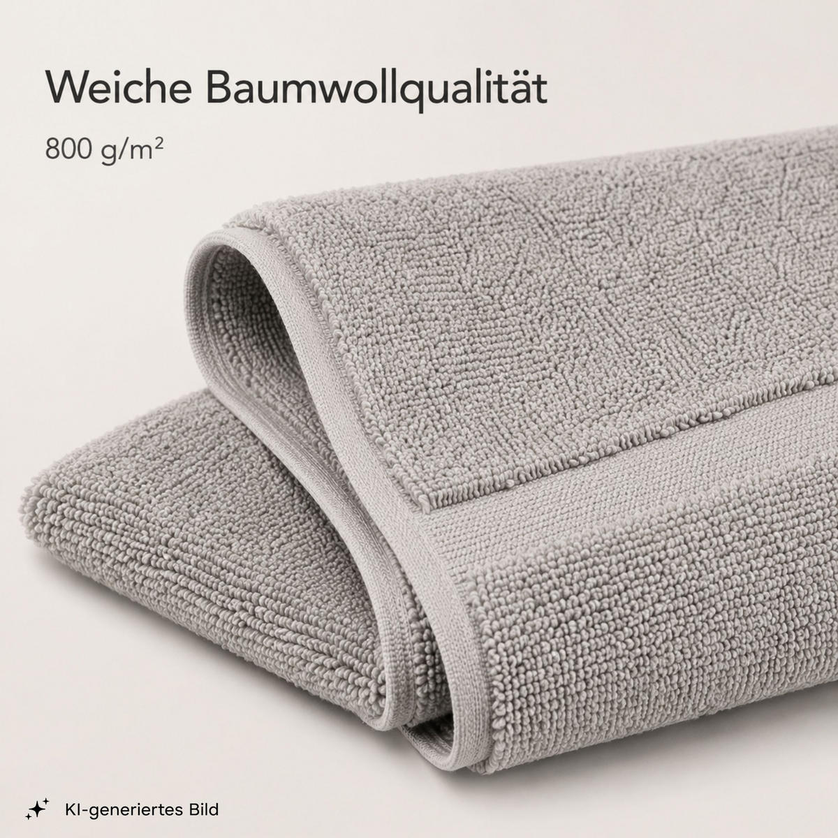 BADVORLEGER Palma (Miro) - 50 x 70 cm - Silber - Grau, Textil (50/70cm) - SCHIESSER
