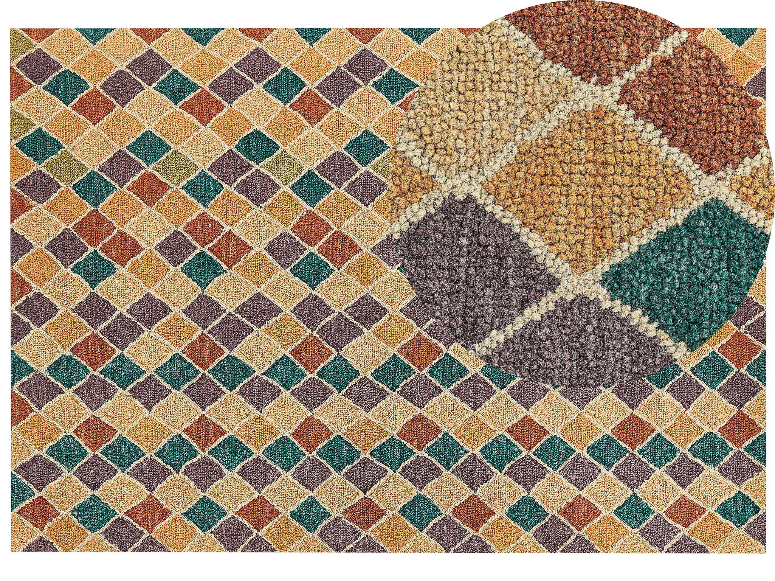 KURZFLOR-TEPPICH Keskin 230/160 cm - Multicolor, Textil (160/230cm) - Beliani