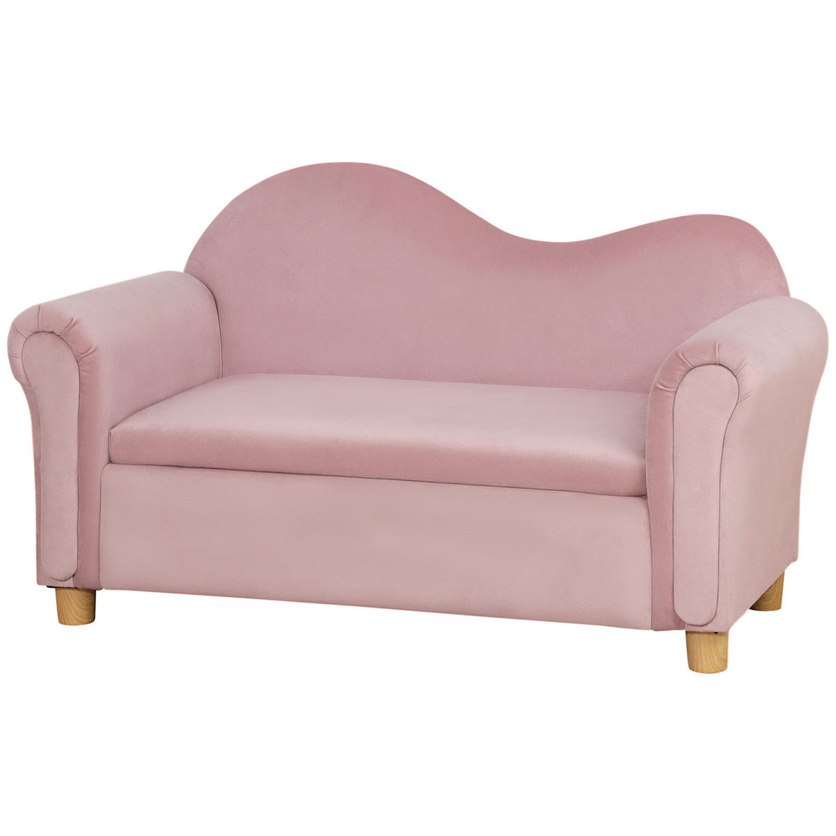 KINDERSOFA DE-10586 Zweisitzer mit Stauraum Rosa - Pink, Metall (41.5/48.5/84cm) - ComfortXL