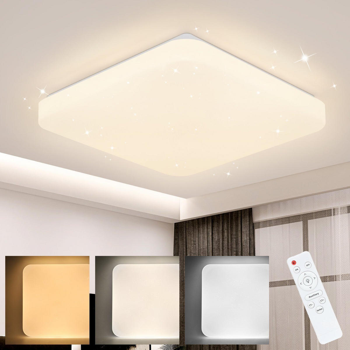 LED-DECKENLEUCHTE Artur 28/28/4 cm - Weiß, Kunststoff (28/28/4cm) - Nettlife