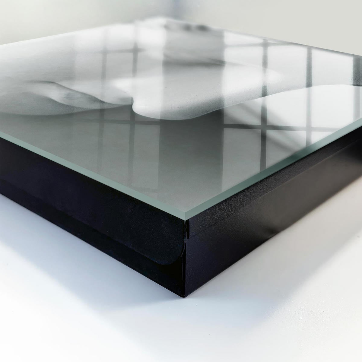 SCHLÜSSELBOX Schwarz 30x30 cm- Türöffnung nach rechts - Klassischer Frieden - Weiß, Metall (30/30/5cm) - TULUP