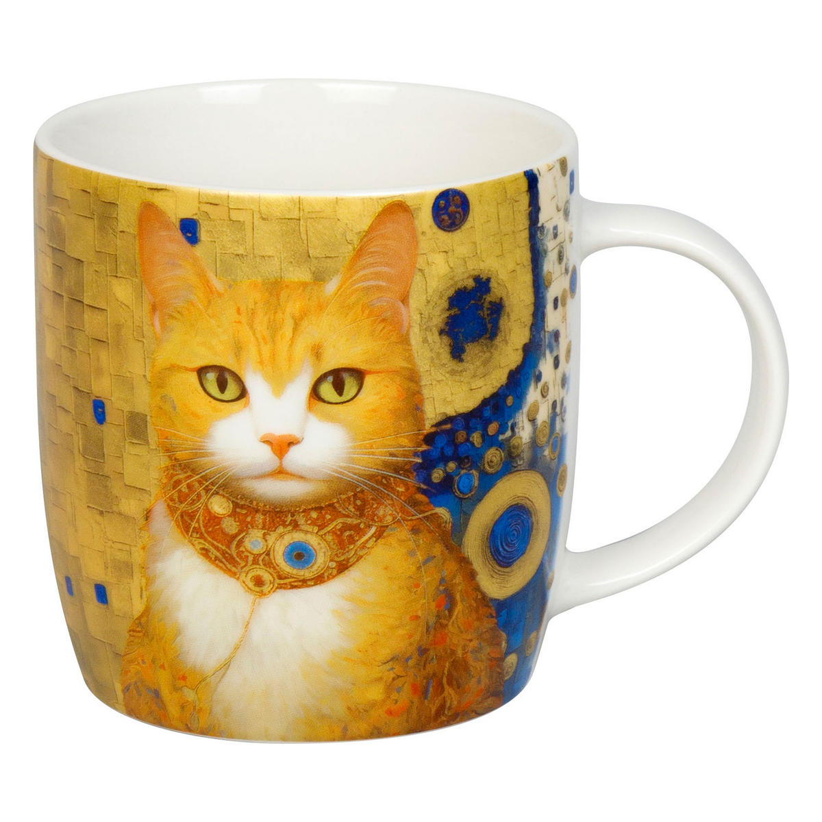 KAFFEEBECHER Arty Animals - Klimts Cat - Naturfarben, Keramik (0.4L) - Könitz