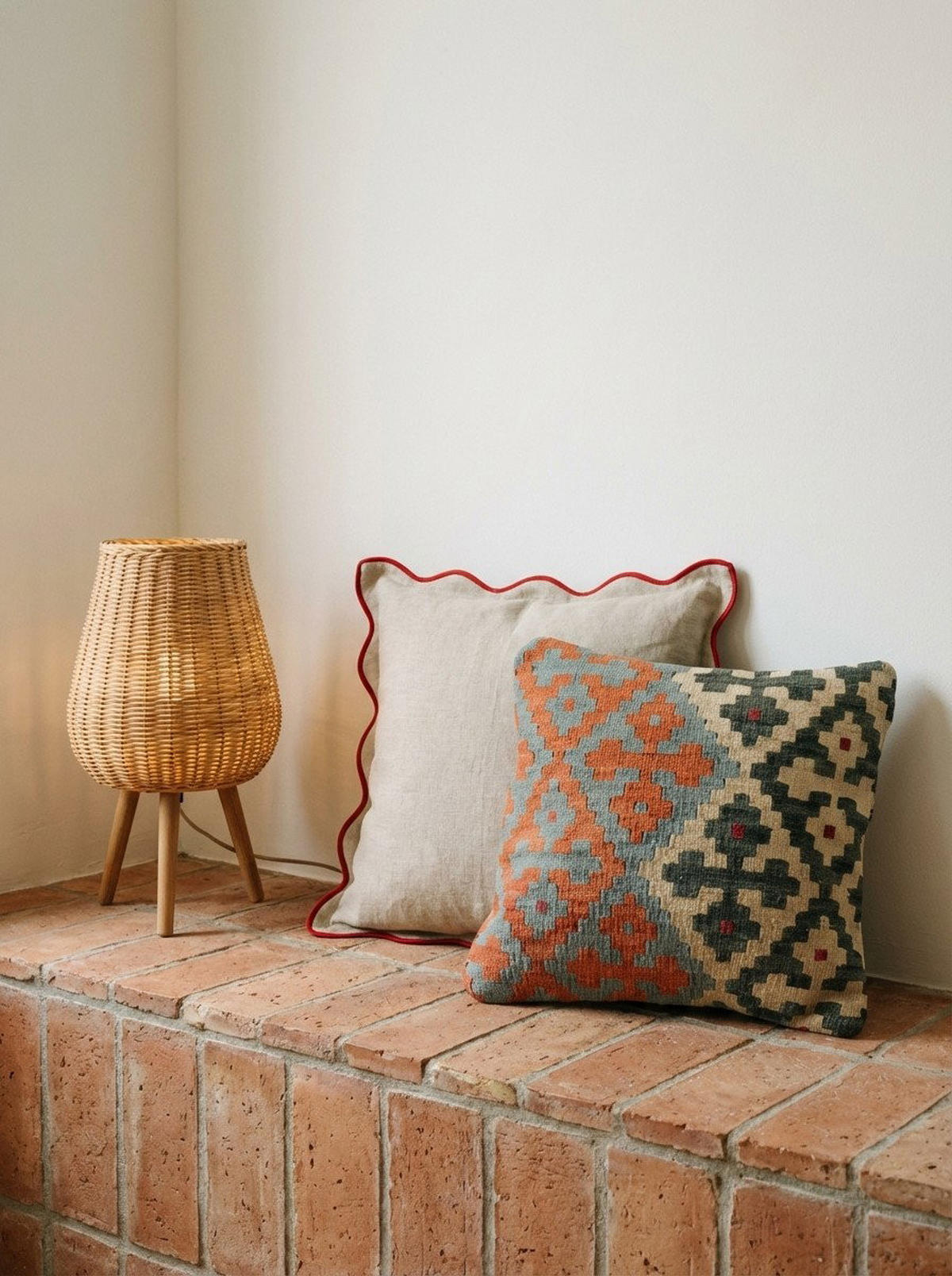 KISSEN Kelim Bunt 50/50 cm Schurwolle - Multicolor, Textil (50/50cm) - Looma