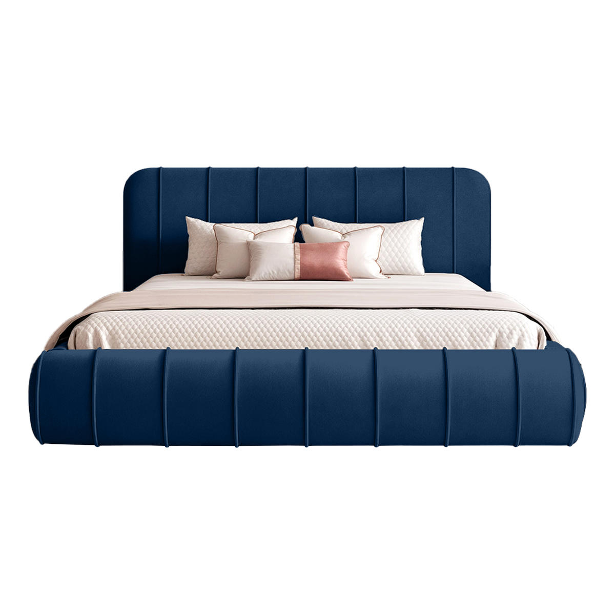 POLSTERBETT TIRO 160x200 cm, Blau - Blau, Textil (200/160cm) - Fedve