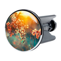 WASCHBECKENSTÖPSEL Kirschblüte - Orange, Kunststoff/Metall (4/7/7cm) - Sanilo