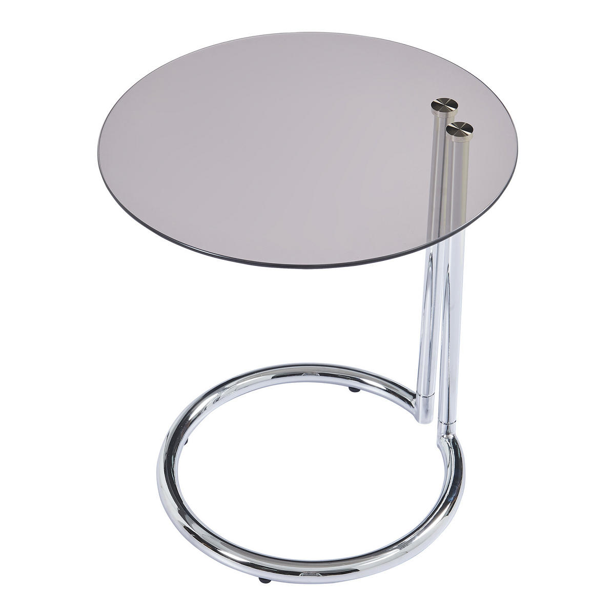 BEISTELLTISCH Ylivieska - Chromfarben/Bronzefarben, Glas/Metall (44.5/44.5/46cm) - [en.casa]