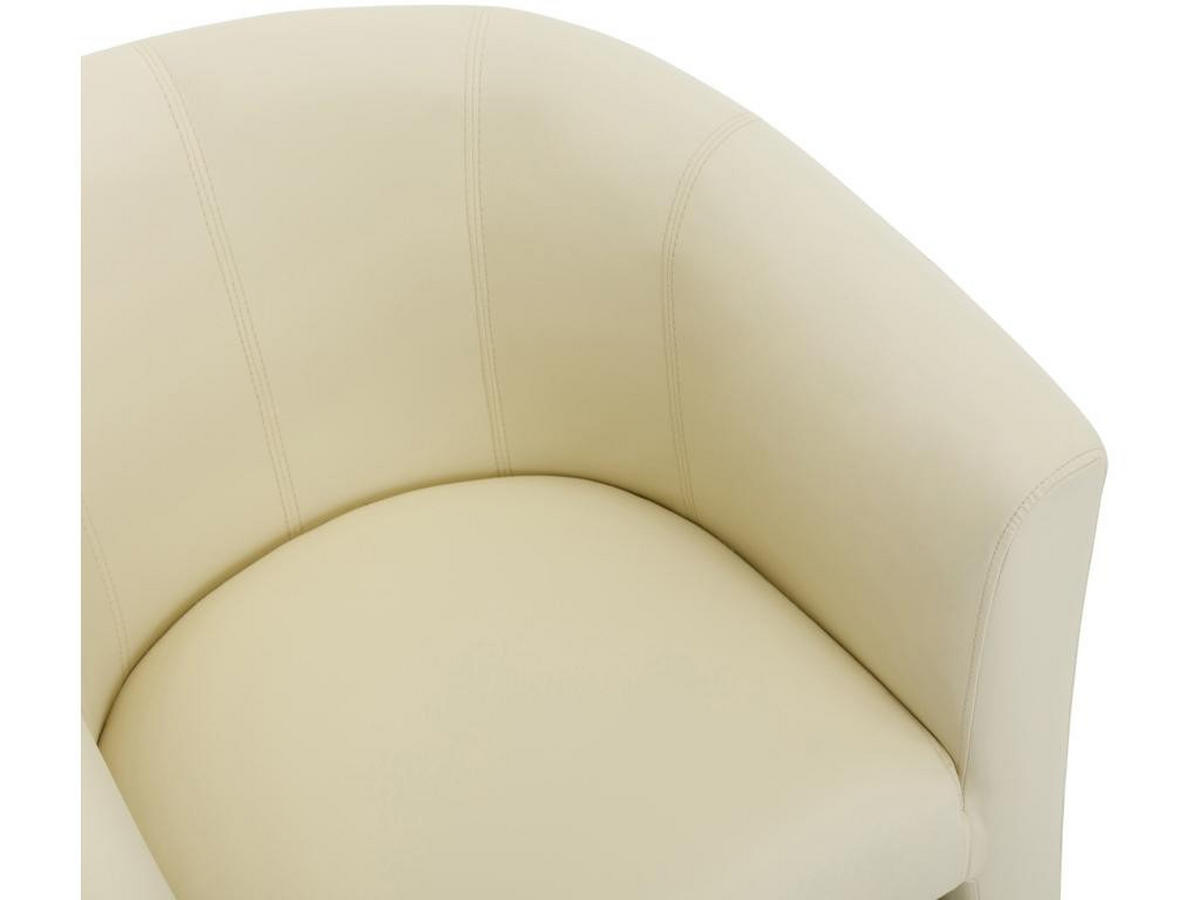 LOUNGE-SESSEL & Hocker - Kunstleder - Beige - JOVANA - Beige, Leder (64/74/65cm) - Vente-Unique