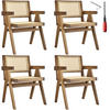 ARMLEHNSTUHL 4er Set Lissy,59 x 56,5 x 82,5 cm, Belastbarkeit 120 kg,Eiche hell - Eichefarben, Holz (59.5/82.5/56.5cm) - tectake