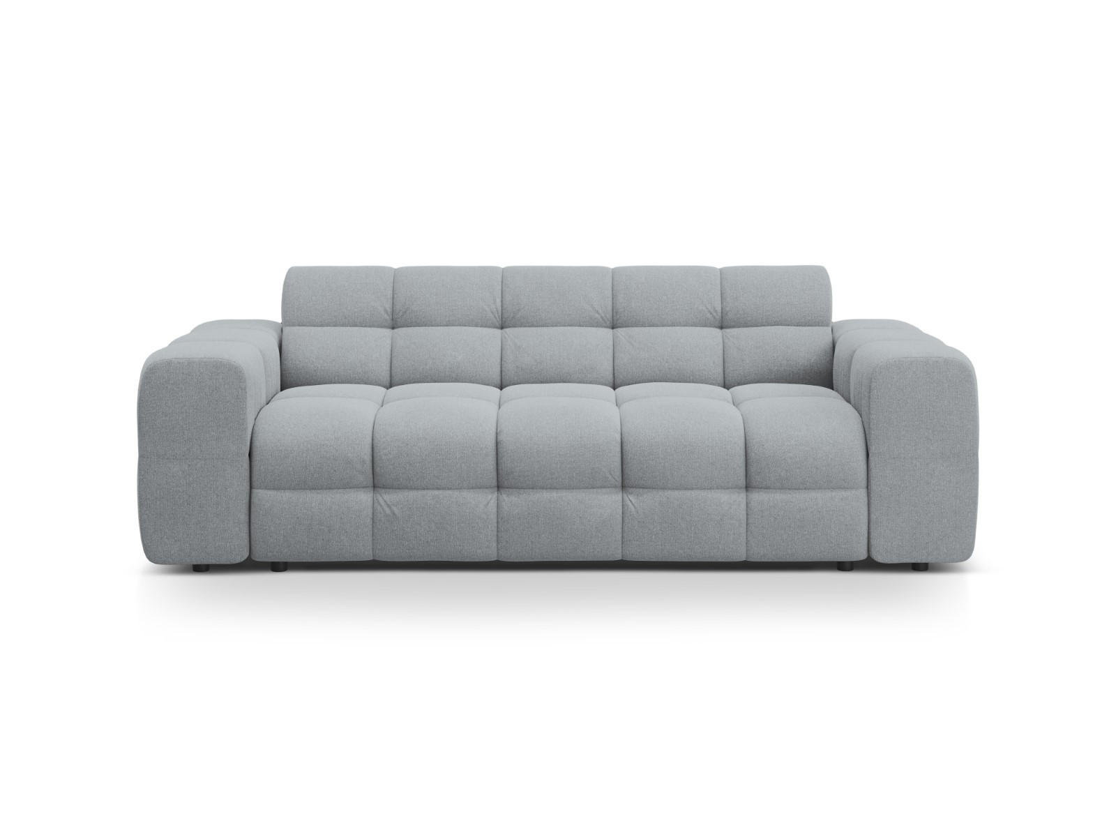SOFA Kendal aus strukturiertem Stoff platin 3 Sitzplätze - Platinfarben, Textil (103/79/222cm) - Micadoni