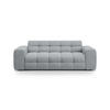 SOFA Kendal aus strukturiertem Stoff platin 3 Sitzplätze - Platinfarben, Textil (103/79/222cm) - Micadoni